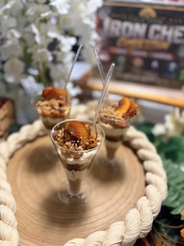 Peach parfait cups